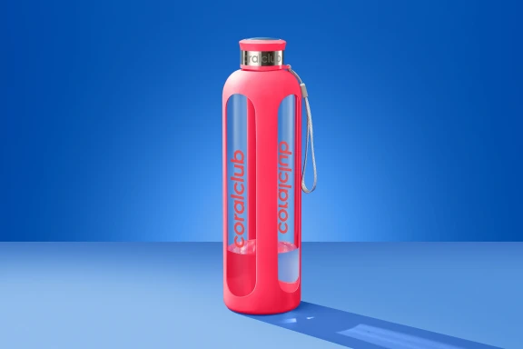 Стеклянная бутылка "ClearWater",  Living Coral